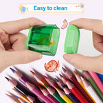 4-Pack Manual Colored Pencil Sharpeners - Small, Compact, Durable, and Easy Use