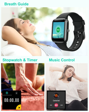 GRV Smart Watch for Men Women Fitness Tracker Heart Rate Sleep IP68
