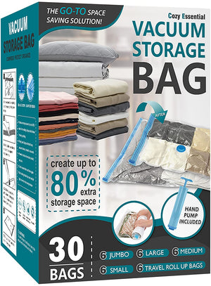 Space Saver Bags - Compress Your Clothes and Save Space, Keep Them Fresh and Protected