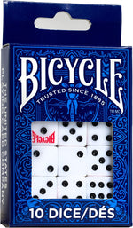 Bicycle Dice, 10 Count (Six Sided, 16 mm)
