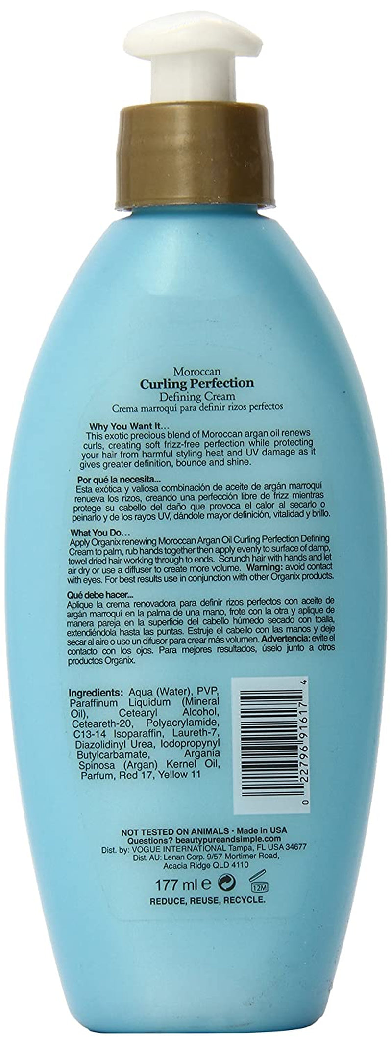 Argan Oil Curl Defining Cream - Smooth, Define, and Tame Frizz for All Hair Type