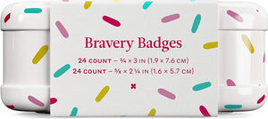 Welly Bravery Badges | Flexible Fabric Bandages | Assorted Shapes - 48 Count