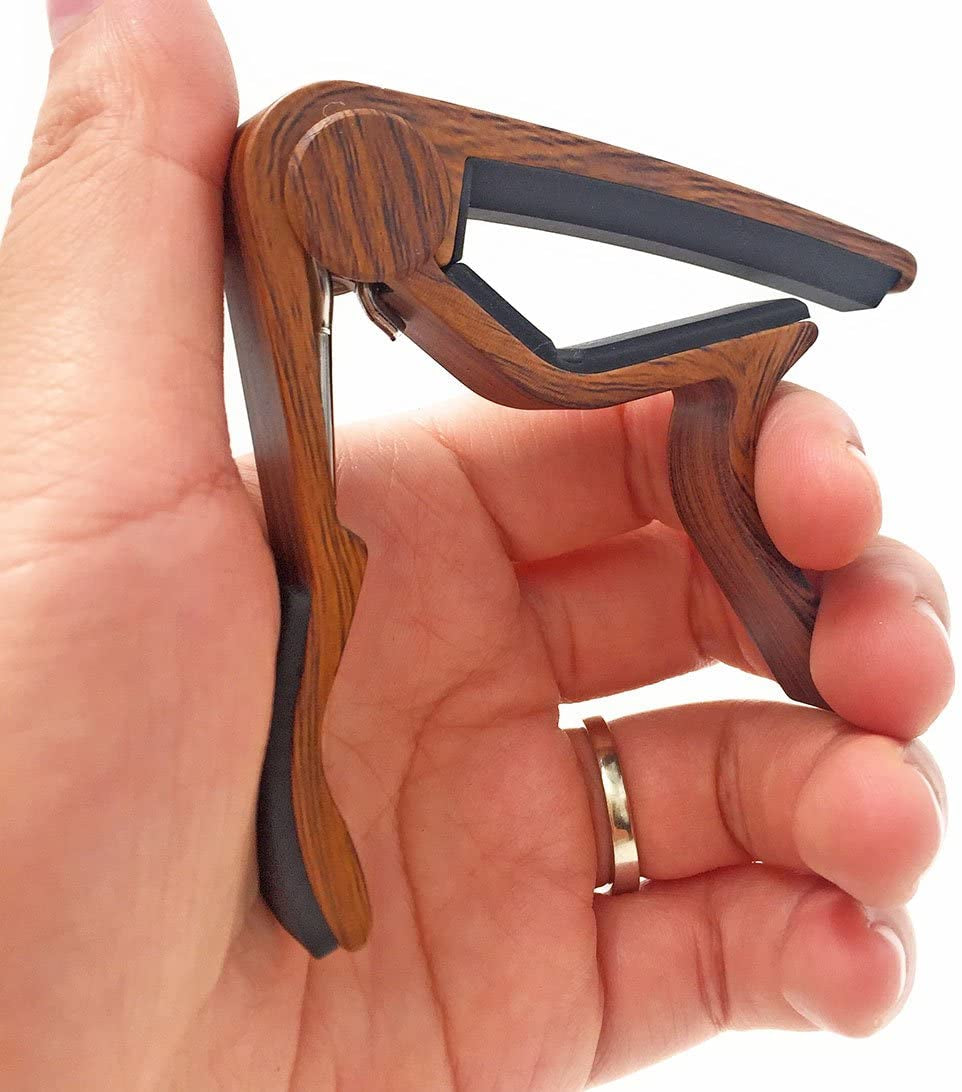 WINGO Guitar Capo - Rosewood Color with 5 Picks