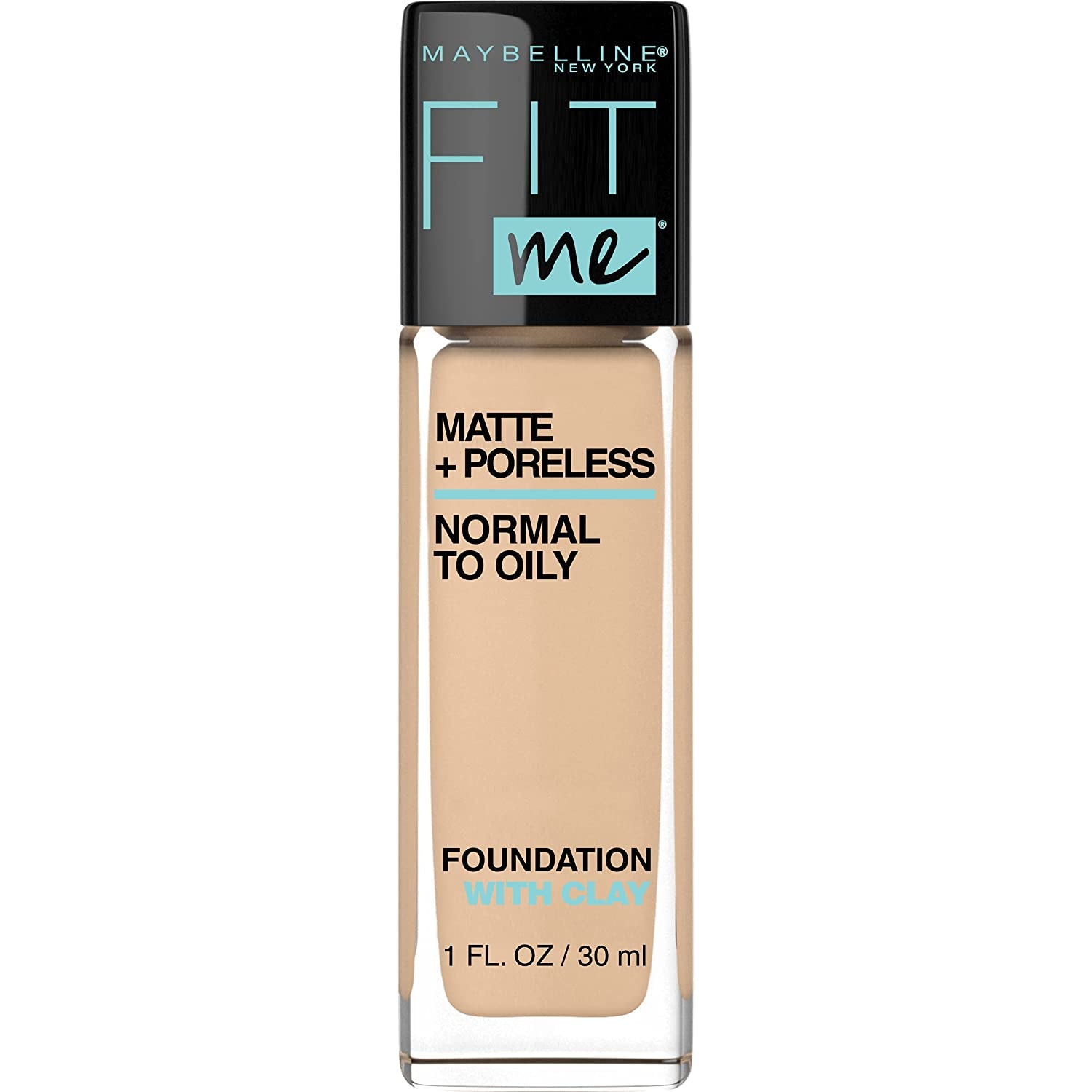 Maybelline Fit Me Matte + Poreless Liquid Foundation, Natural Beige, 1 fl. oz.