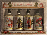 Vintage Press Holiday Hand Soap Collection - 4 Bottles, 21.5 fl oz each