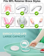 Slim Retainer Case with Mirror for Invisalign & Mouth Guards
