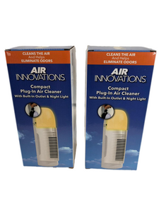 Air Innovations Set of 2 Plug-In Air Purifiers with Nightlight