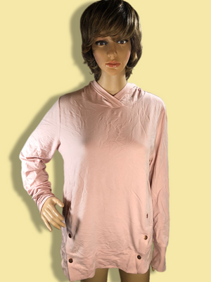 Women's Relaxed Fit French Terry Sweatshirt with Side Snaps