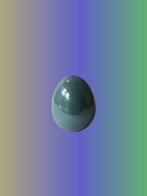 "As Is" 6" Porcelain Iridescent Easter Egg Figurine