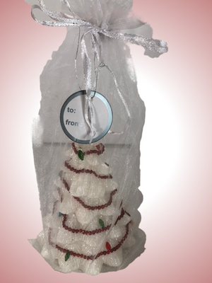 "As is" Candle Impressions Set of (3) 6" Trees w/ Organza Bags