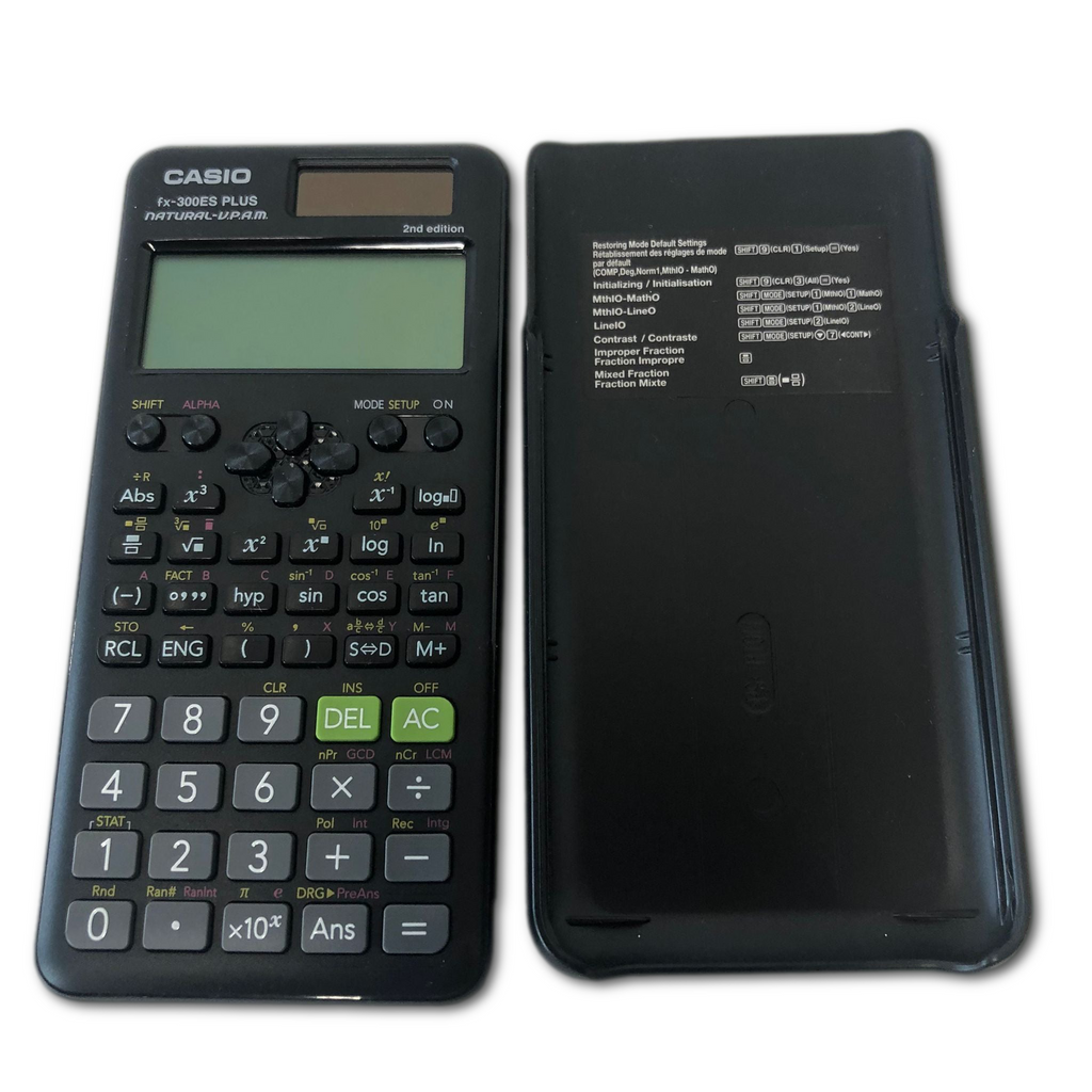As is Casio FX-300ES PLUS Scientific Calculator, Black SOLAR POWER