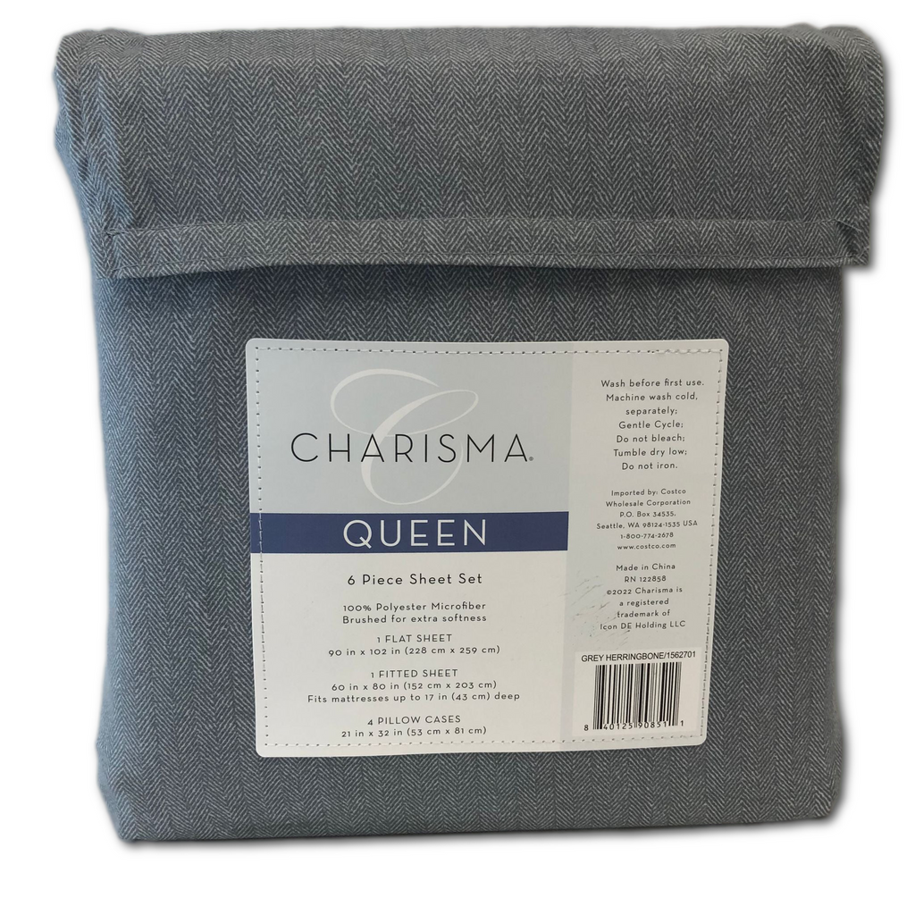 As is Charisma Microfiber Sheet Queen Set