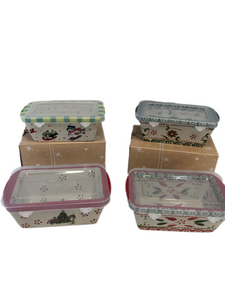 "As is" Temp-tations Set of 4 Mini Loaf Pans with 2 Gift Boxes