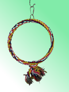 8" Rope Bungee Bird Toy for Senegal Parrots, Sun Conures, and More