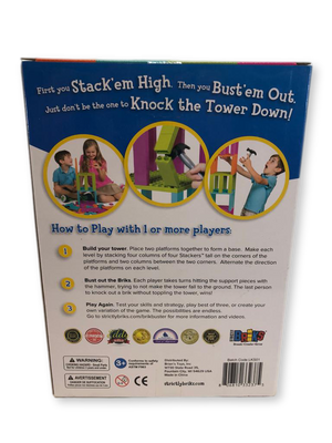 Brik Buster by Strictly Briks Tower Toppling Game with 133 Pieces