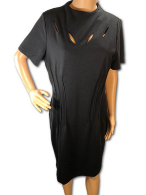 Black Beauty Women's Ponte Cut Out Dress Size 14