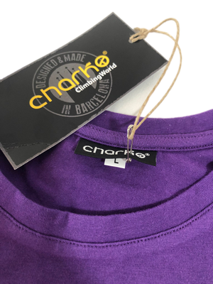 Charko Designs Women's Vanning Athletic T Shirts - Purple, Large Size