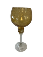 Crackle Glass Goblets by Valerie