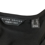 Every Day by Susan Graver Liquid Knit Peplum Tunic w/ Chiffon Ruffles