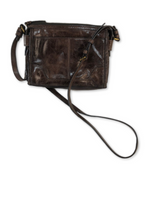 Frye Mel Leather Crossbody Bag | Small, Zip Closure, Phone Pocket Dark Brown