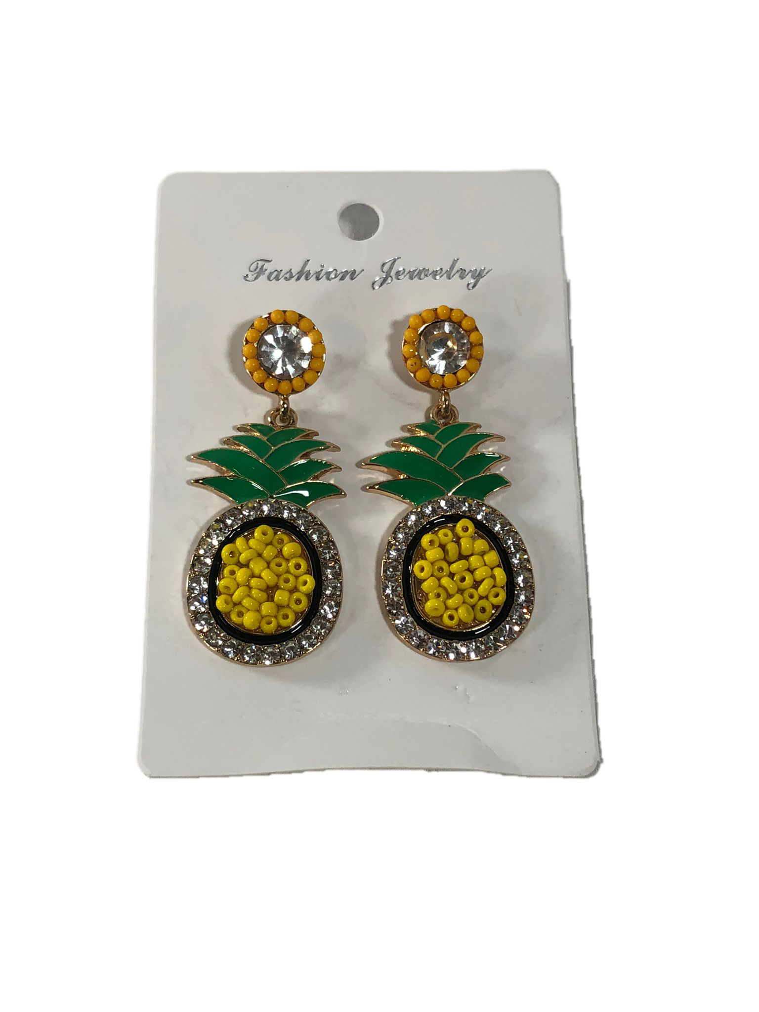 Golden Pineapple Dangle Earrings for Women and Girls
