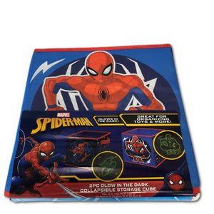 Idea Nuova Marvel Spiderman Collapsible Storage Cubes, Set of 2, 10"x10"