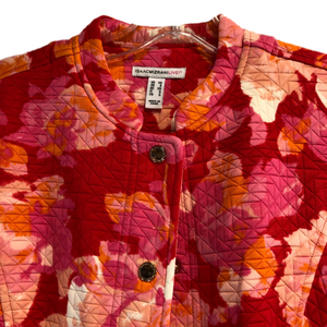 Isaac Mizrahi Watercolor Floral Print Knit Jacket
