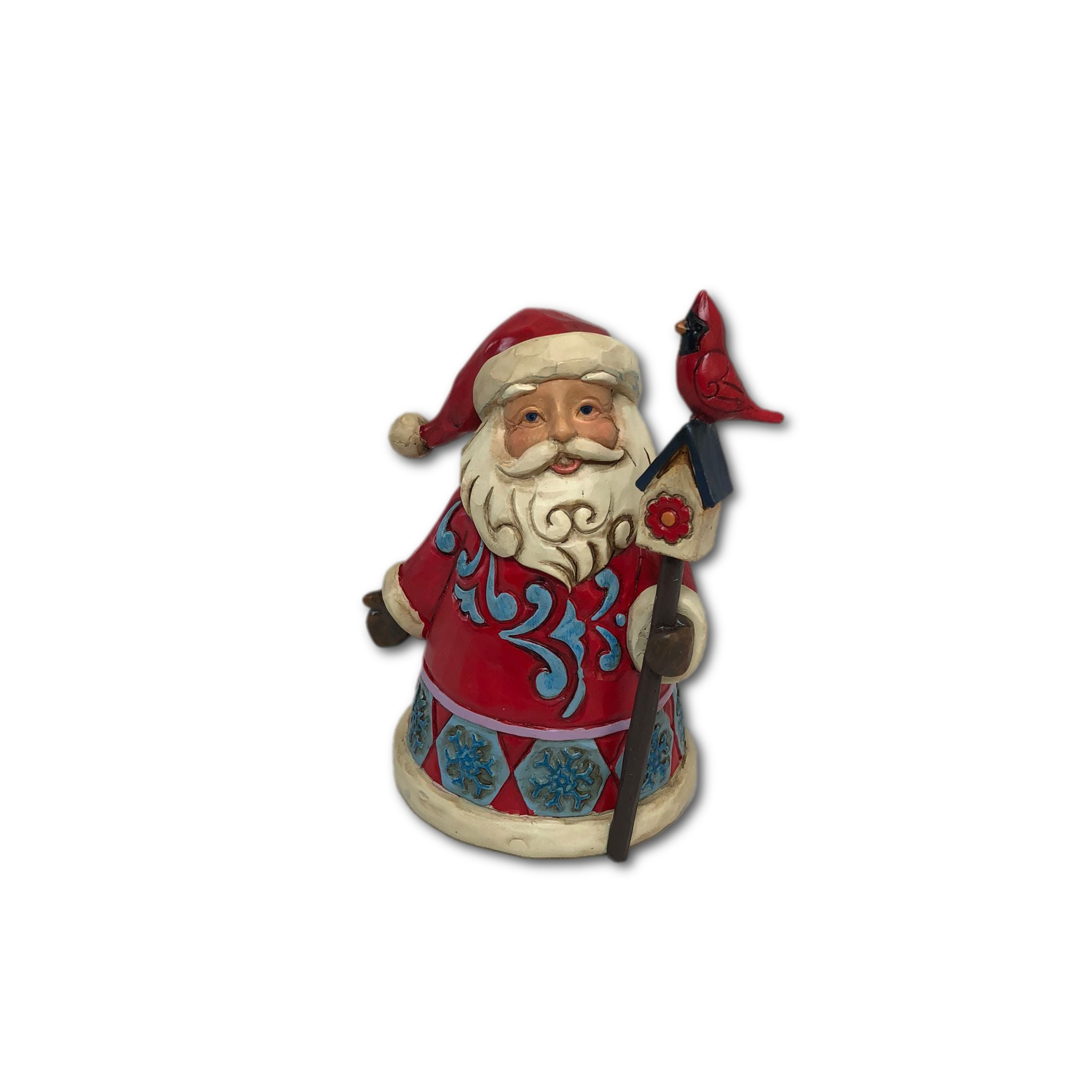 Jim Shore Santa with Cardinal & Birdhouse - Santa Mini Figure 6009010