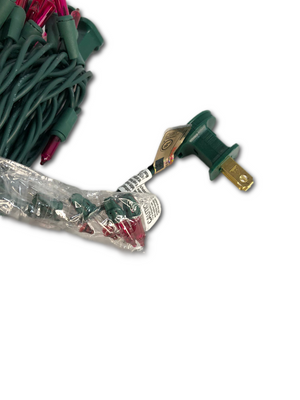 Kringle Traditions 6" Spacing 100 Pink Mini Lights with Green Wire, 14"