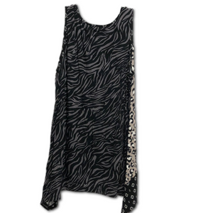 LOGO Layers by Lori Goldstein Animal Printed Tank Top with Contrast Hem