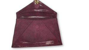 Lola Rose Gemstone Leather Pouch - Envelope Style with Magnetic Closure