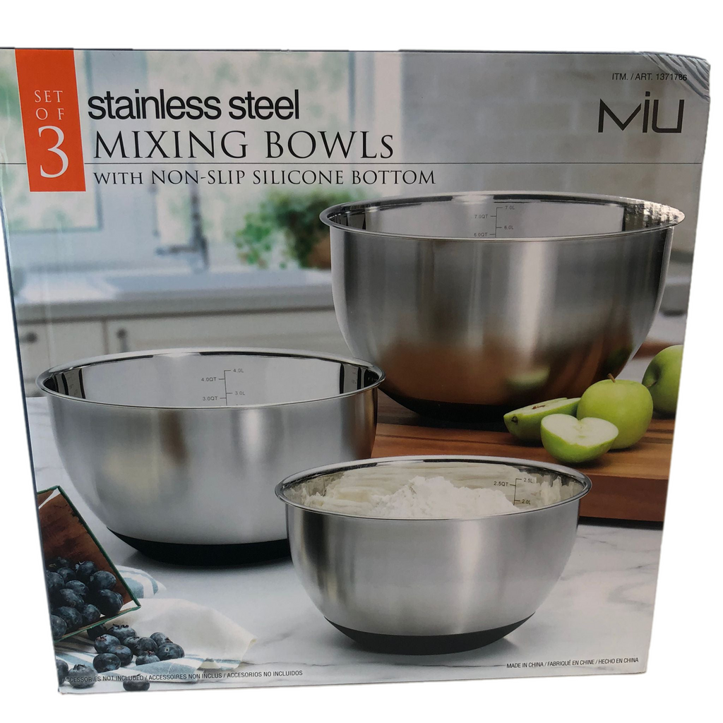 MIU Stainless Steel Mixing Bowls, Set of 3