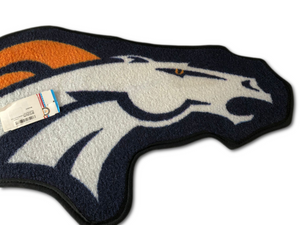 NFL Denver Broncos Mascot Novelty Logo Shaped Area Rug