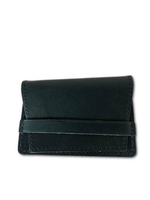 Handmade Tochigi Leather Card Case | Navy | Made in Japan