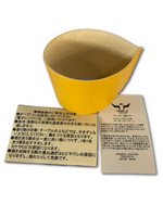 Naniwa Leather Tochigi Leather Coaster (Round), yellow, One size
