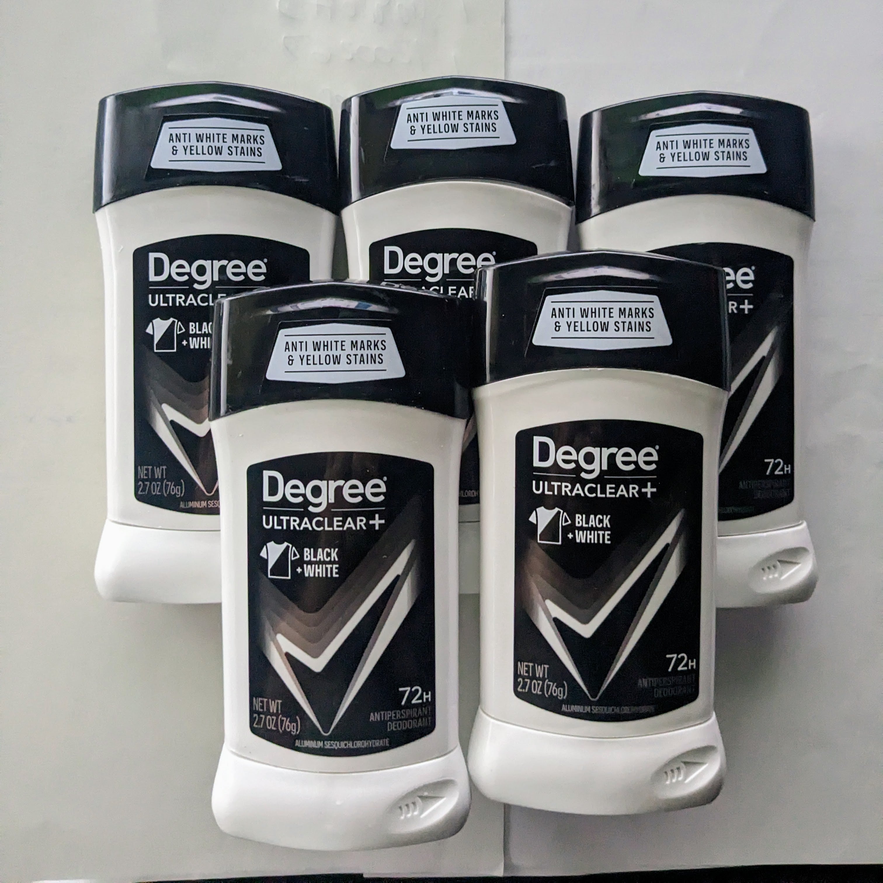 Degree Men UltraClear+ Antiperspirant Deodorant, Black & White, 2.7 oz, 5-count