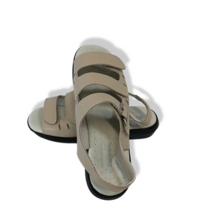 Propet Comfort Adjustable Leather Sandals with Cushioned Footbed