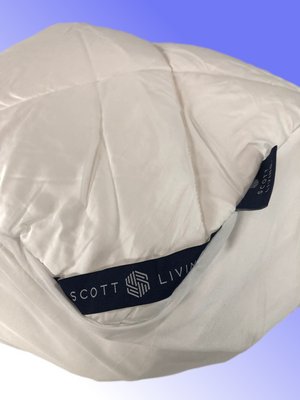 Scott Living Full Diamond Stitch Mattress Pad - White