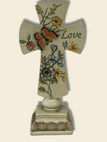 Sentiment Cross with Floral Design by Valerie