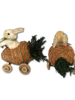 Set of 2 Bunnies Driving Veggie Cars by Valerie