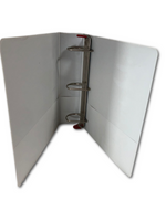 White 3" 3-Ring View Binder with Clear Overlay | 625 Sheet Capacity
