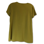Susan Graver Liquid Knit Short Sleeve Top with Ring Detail