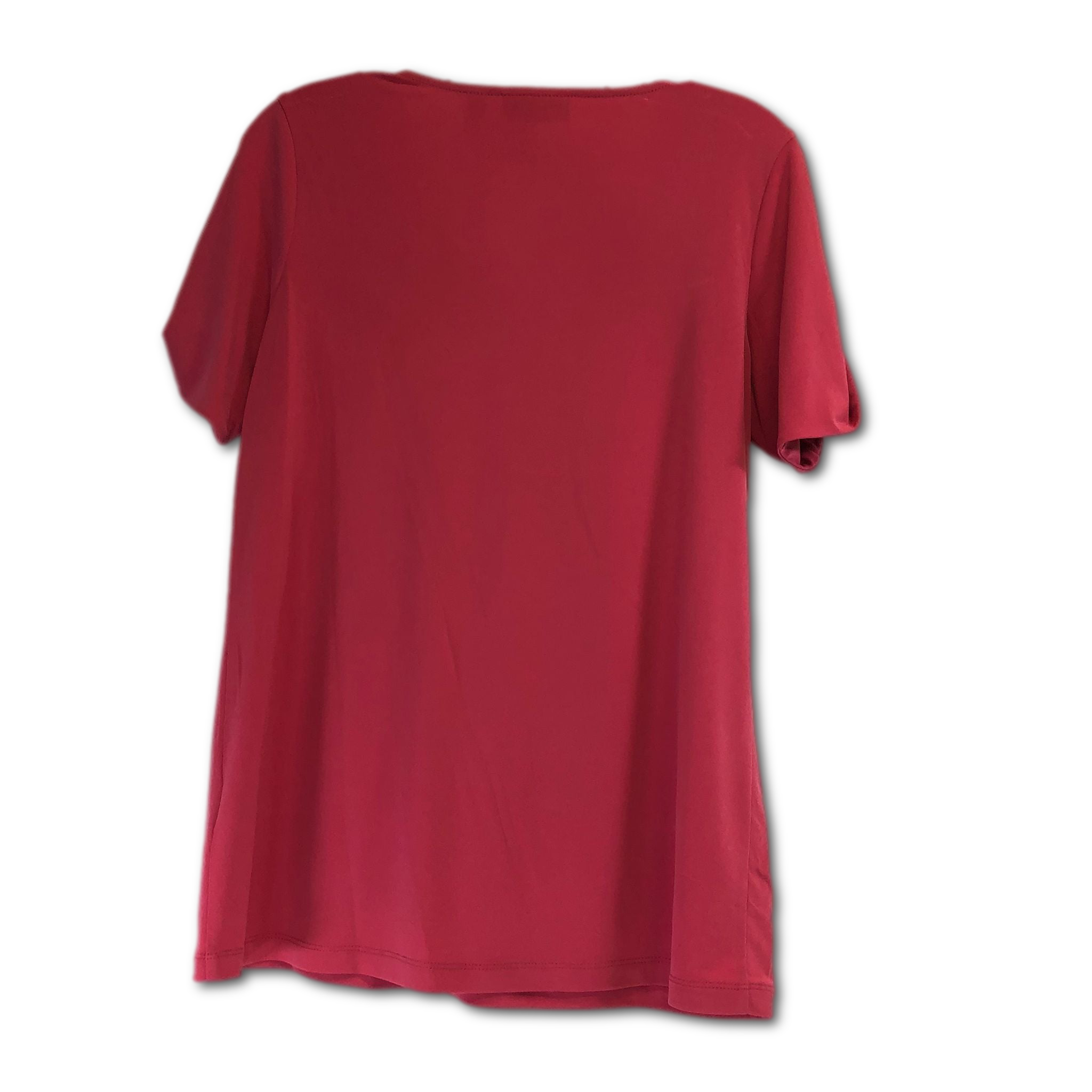 Susan Graver Liquid Knit Top with Twisted Split Sleeve Detail