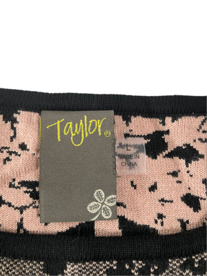 Taylor Dresses Women's Floral Print Sweater Dress