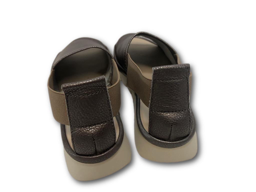 The Flexx Leather Peep Toe Sandals - Shoreline