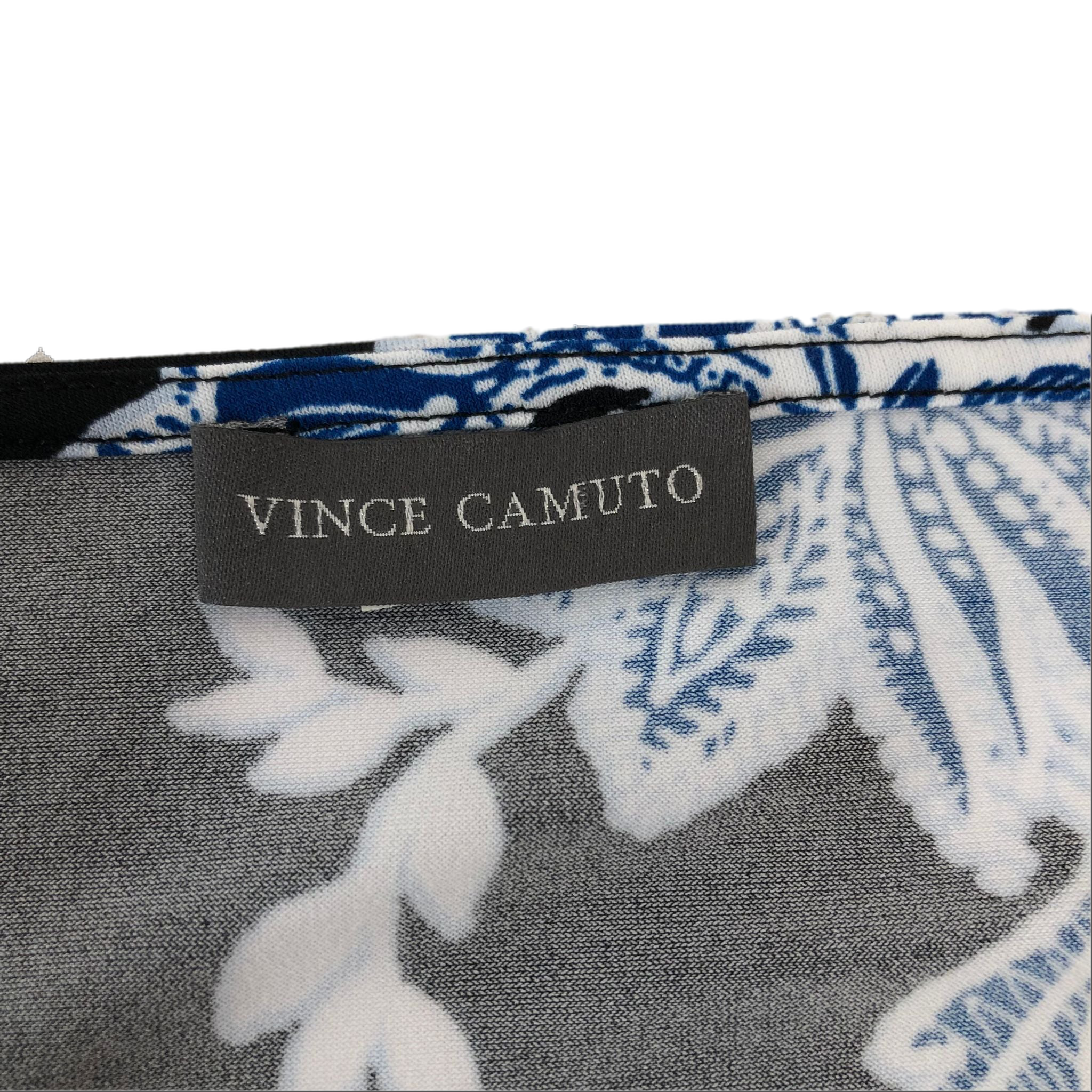 Vince Camuto Side Drawstring Knit Cap Sleeve Tee