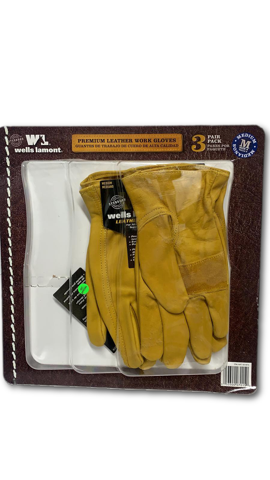 Wells Lamont 2 PK Leather Work Glove