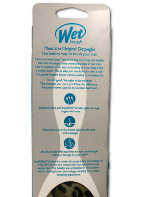 Wet Brush Hair Brush Original Detangler Safari Leapord Print with UltraSoft IntelliFlex Bristles