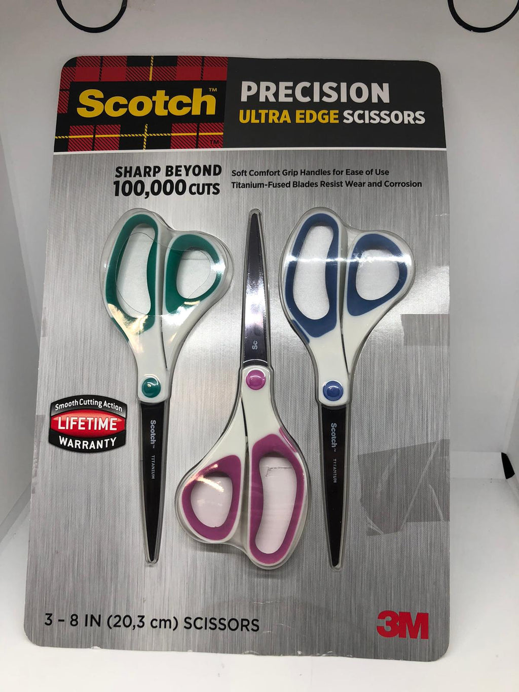 3M Scotch Precision Ultra Edge 8" Scissor, 3-count - Open Box