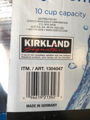 As is Kirkland Signature Water Pitcher